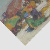 Zomermiddag op het strand (door E.H. Potthast) Tissuepapier (Detail)