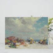 Zomermiddag op het strand kaart (Staand voorkant)