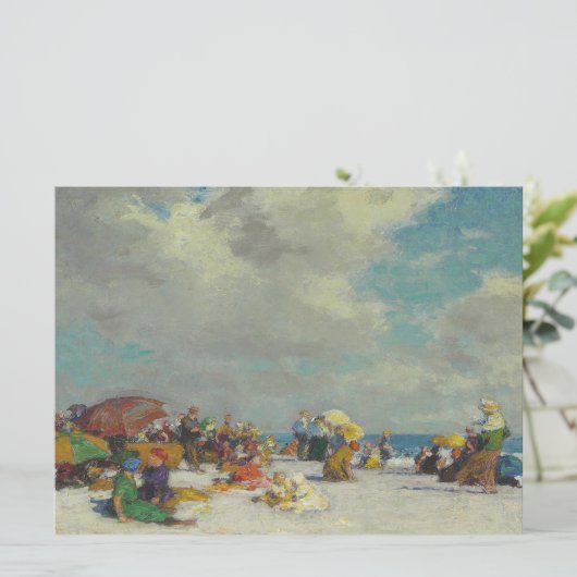 Zomermiddag op het strand kaart (Staand voorkant)