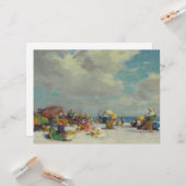 Zomermiddag op het strand kaart (Voorkant / Achterkant in situ)