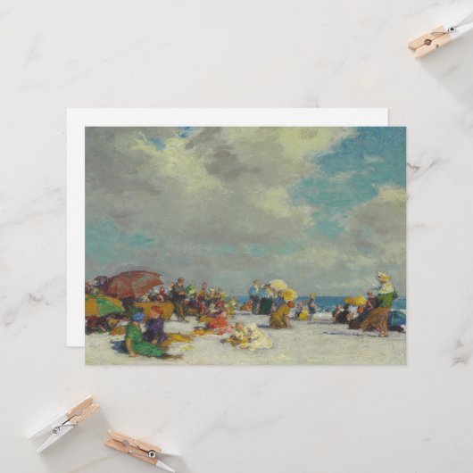 Zomermiddag op het strand kaart (Voorkant / Achterkant in situ)