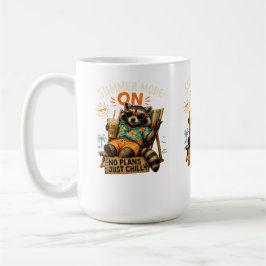 Zomermodus AAN – Geen Plannen, Gewoon Relaxen 🦝☕ Koffiemok