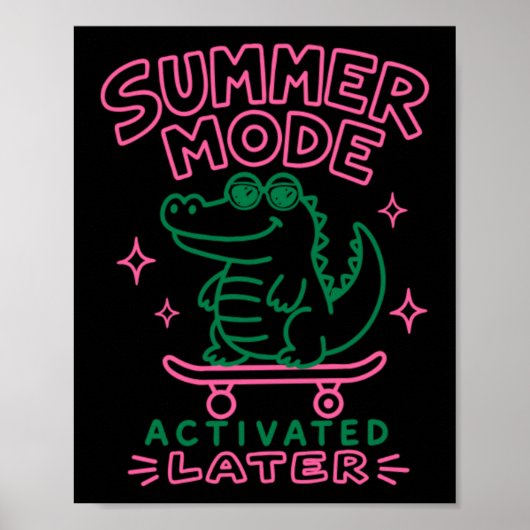 Zomermodus geactiveerd Tot ziens Gator Design Poster (Voorkant)