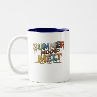 Zomermodus: Smelt- Grappige Smeltende Tekst Tweekleurige Koffiemok