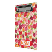 Zomermonogram framboos Waterverf Mini Klembord (Angled2)