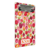 Zomermonogram framboos Waterverf Mini Klembord (Schuin)