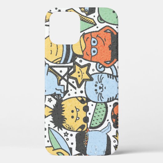 Zomermonsters, kleurrijk naadloos patroon Case-Mate iPhone case (Achterkant)