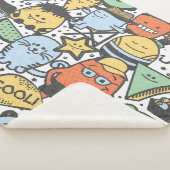 Zomermonsters, kleurrijk naadloos patroon sherpa deken (3/4)