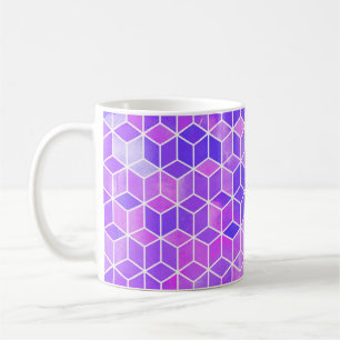 Zomermozaïek: Waterverf Cube Fusion Koffiemok