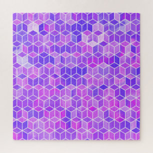Zomermozaïek: Waterverf Cube Fusion Legpuzzel