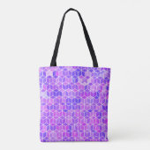 Zomermozaïek: Waterverf Cube Fusion Tote Bag (Achterkant)