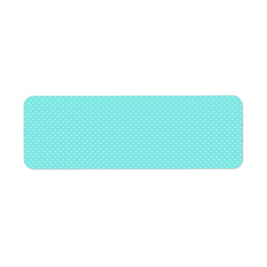 Zomermunt Groene Polka Dot Harten op Aqua Blue Etiket (Voorkant)