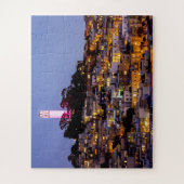 zomernacht San Francisco Coit Tower huizen Legpuzzel (Verticaal)