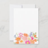 Zomernacht  wilde bloemen vrijgezellenfeest bedankkaart (Achterkant)