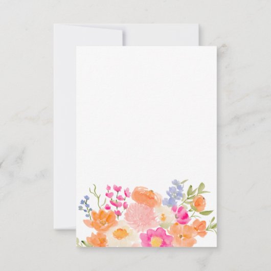 Zomernacht  wilde bloemen vrijgezellenfeest bedankkaart (Achterkant)