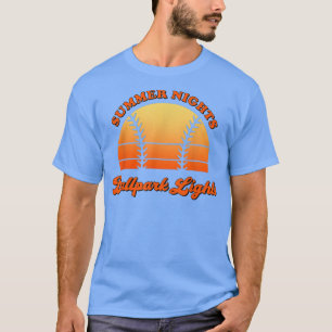 Zomernachts en ballonlampen Baseball Day & D T-shirt