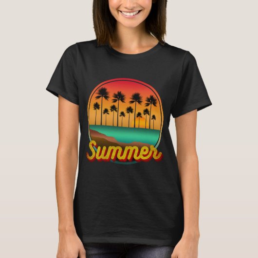 zomernatuur zonsondergang t-shirt (Voorkant)