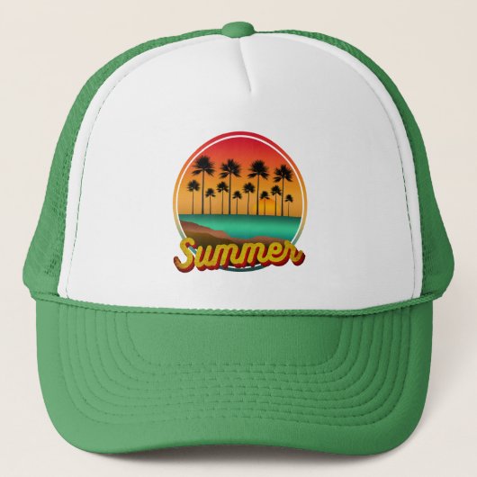 zomernatuur zonsondergang trucker pet (Voorkant)