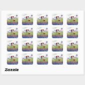 zomernubbel vierkante sticker (Vel)