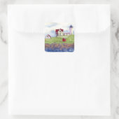 zomernubbel vierkante sticker (Tas)