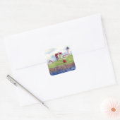 zomernubbel vierkante sticker (Envelop)