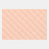 Zomerochtend - Geel en Perzik Bloemen & Strepen Inpakpapier Vel (Voorkant 3)