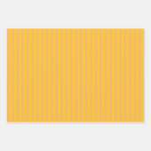 Zomerochtend - Geel en Perzik Bloemen & Strepen Inpakpapier Vel (Voorkant 2)