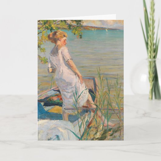 Zomerochtend op het Starnberg meer | Edward Cucuel Kaart (Voorkant)