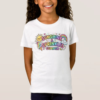 Zomerontwerp T-shirt voor kleine meisjes