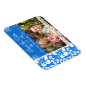 Zomerpalm; Azure Blue Tropical Hibiscus Magneet (Rechterzijde)