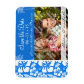 Zomerpalm; Azure Blue Tropical Hibiscus Magneet (Verticaal)