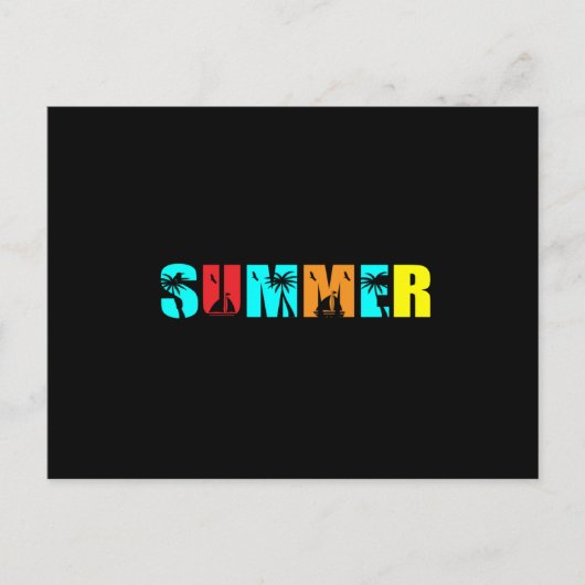 Zomerpalm Briefkaart (Voorkant)