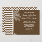 Zomerpalm; Bruine Chevron; zig zag Kaart (Voorkant / Achterkant)