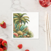 Zomerpalm tropische boom en bladeren servet (Insitu)