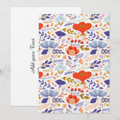 zomerpapaverbloemen aankondiging (Voorkant / Achterkant)