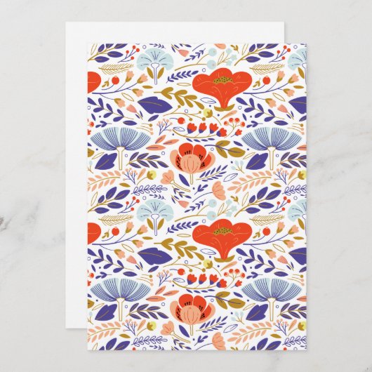 zomerpapaverbloemen aankondiging (Voorkant / Achterkant)