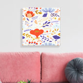 zomerpapaverbloemen canvas afdruk (Insitu (Woonkamer))