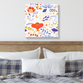 zomerpapaverbloemen canvas afdruk (Insitu (Slaapkamer))