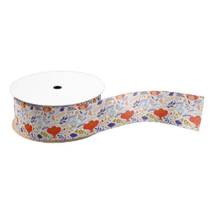 zomerpapaverbloemen grosgrain lint
