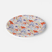  zomerpapaverbloemen papieren bordje (Gekanteld)