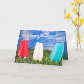 Zomerpapegaaien in gras kaart (Gele Bloem)