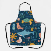 Zomerparadijs All-Over Print Schort Cadeau (Voorkant)