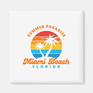 Zomerparadijs Miami Beach Florida-Zonsondergang-Pa Magneet