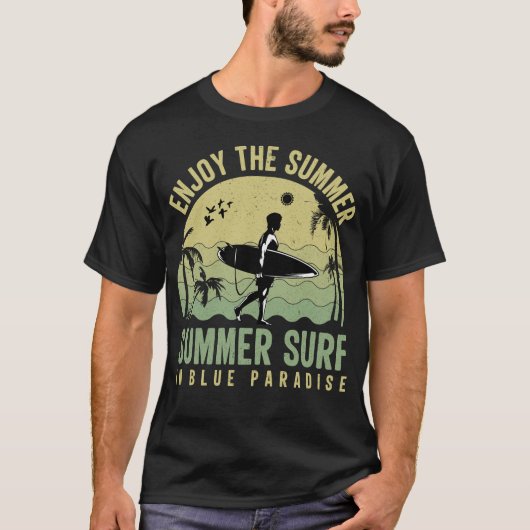 Zomerparadijs Surf Kleding T-shirt (Voorkant)