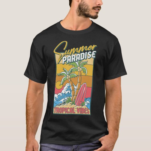 Zomerparadijs Tropische vibes T-shirt (Voorkant)