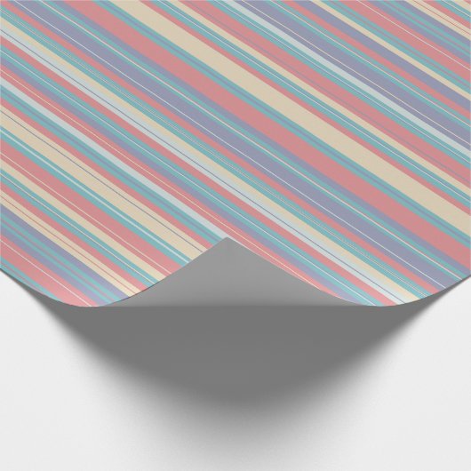 zomerpastelgestreept pakpapier (Hoek)