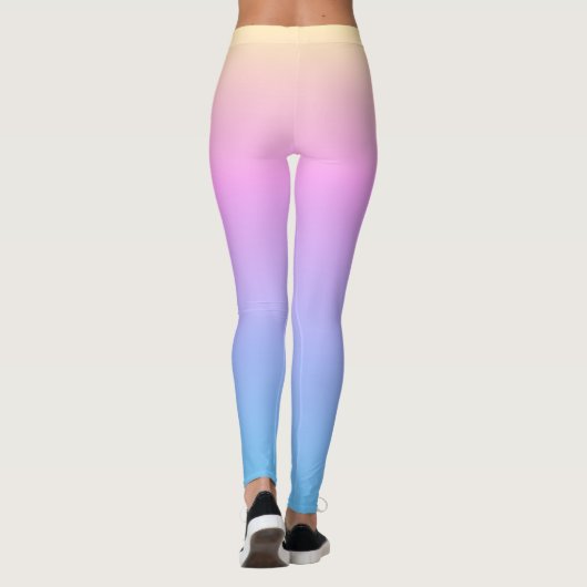Zomerpastelkleur Perfect Gradient Leggings (Achterkant)