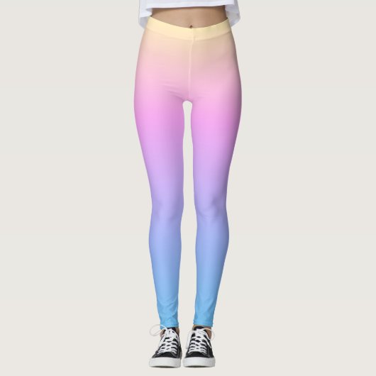 Zomerpastelkleur Perfect Gradient Leggings (Voorkant)