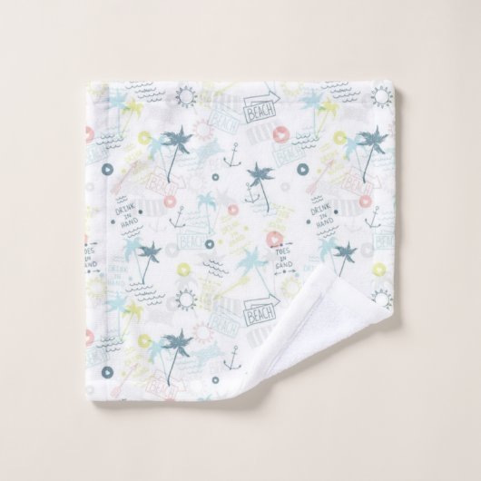 Zomerpatroon Bad Handdoek (Wasdoekje)