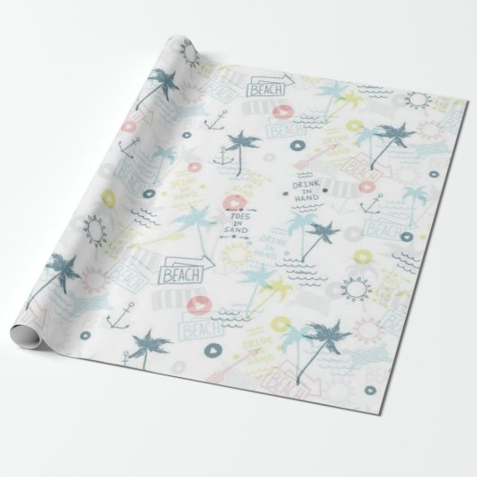 Zomerpatroon Cadeaupapier (Uitgerold)